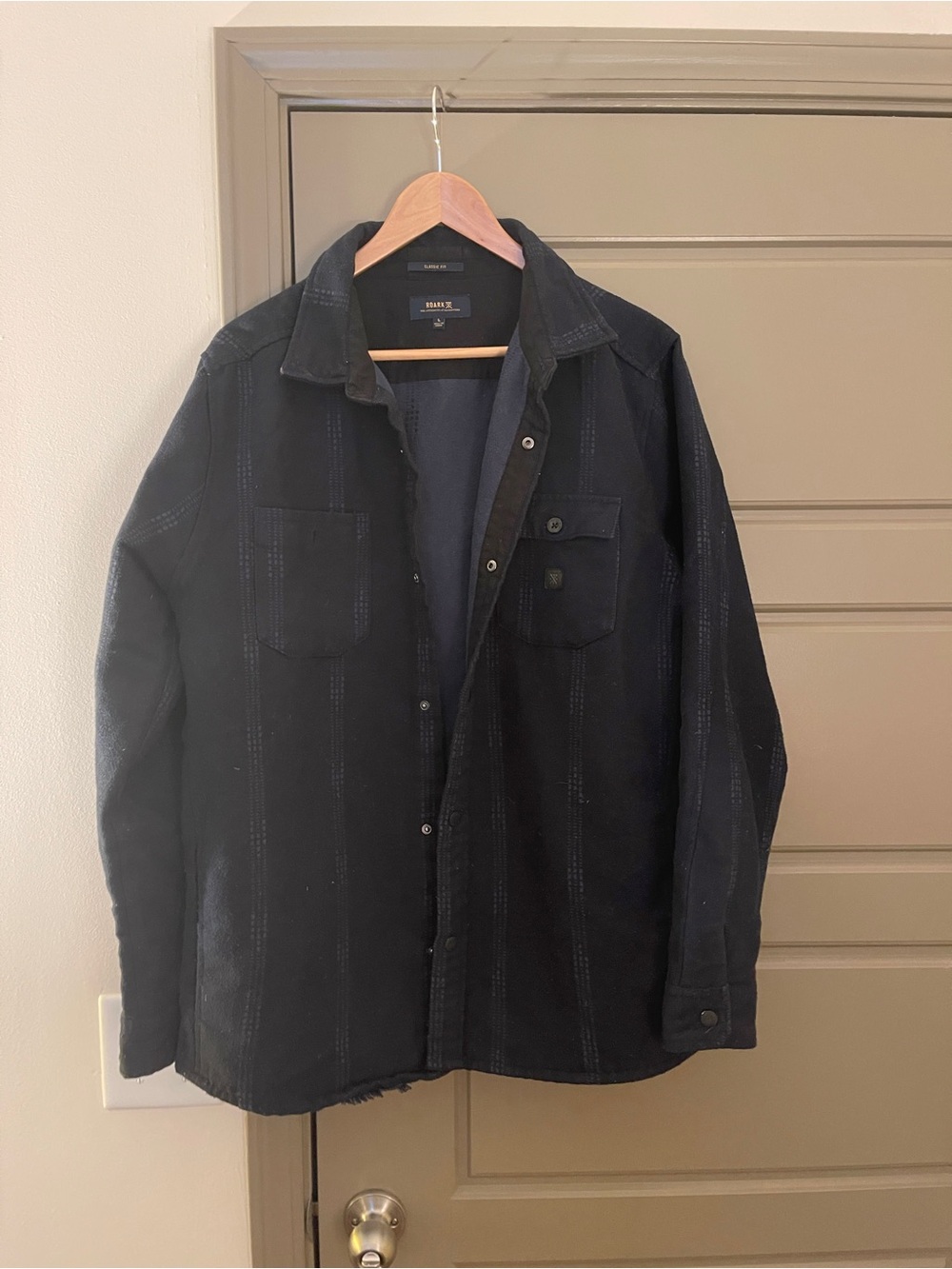 Roark Navy Blue Overshirt Jackey Flannel